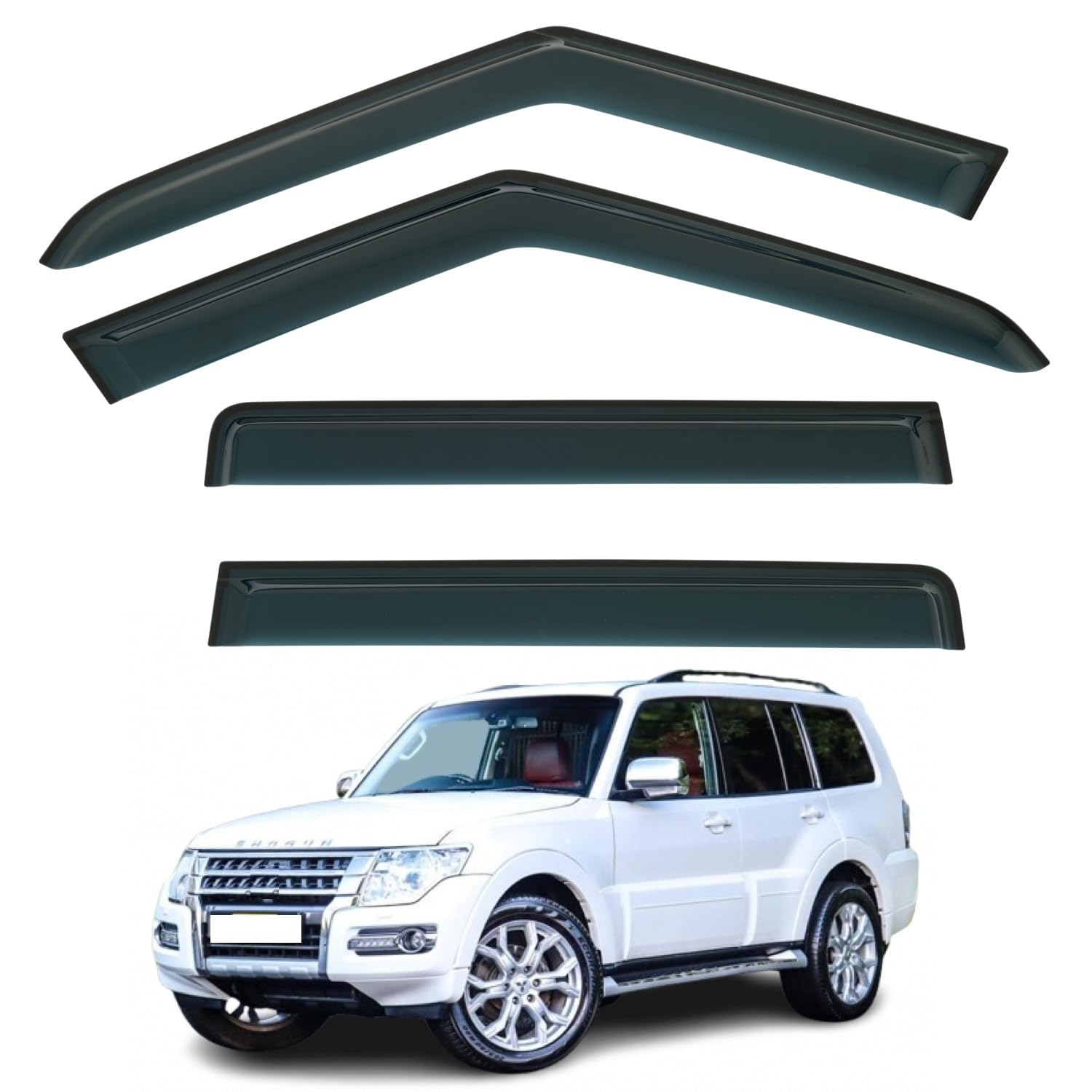 Mitsubishi Pajero Wind Deflectors 2008–2018, Out-Channel