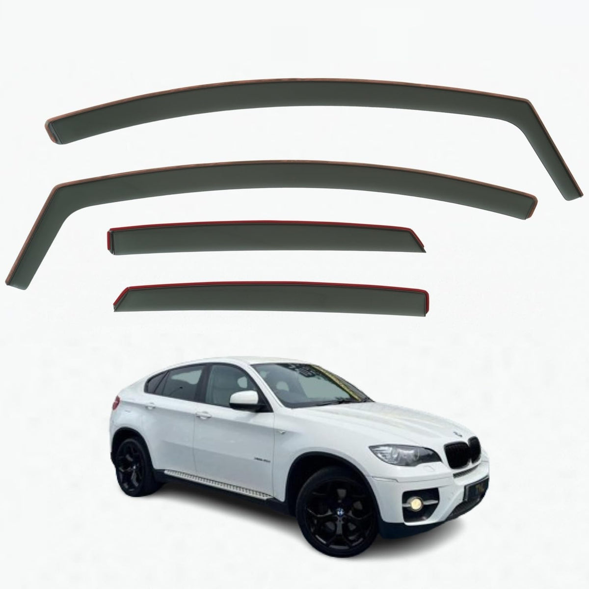BMW X6 E71 Wind Deflectors 2008–2013, In-Channel