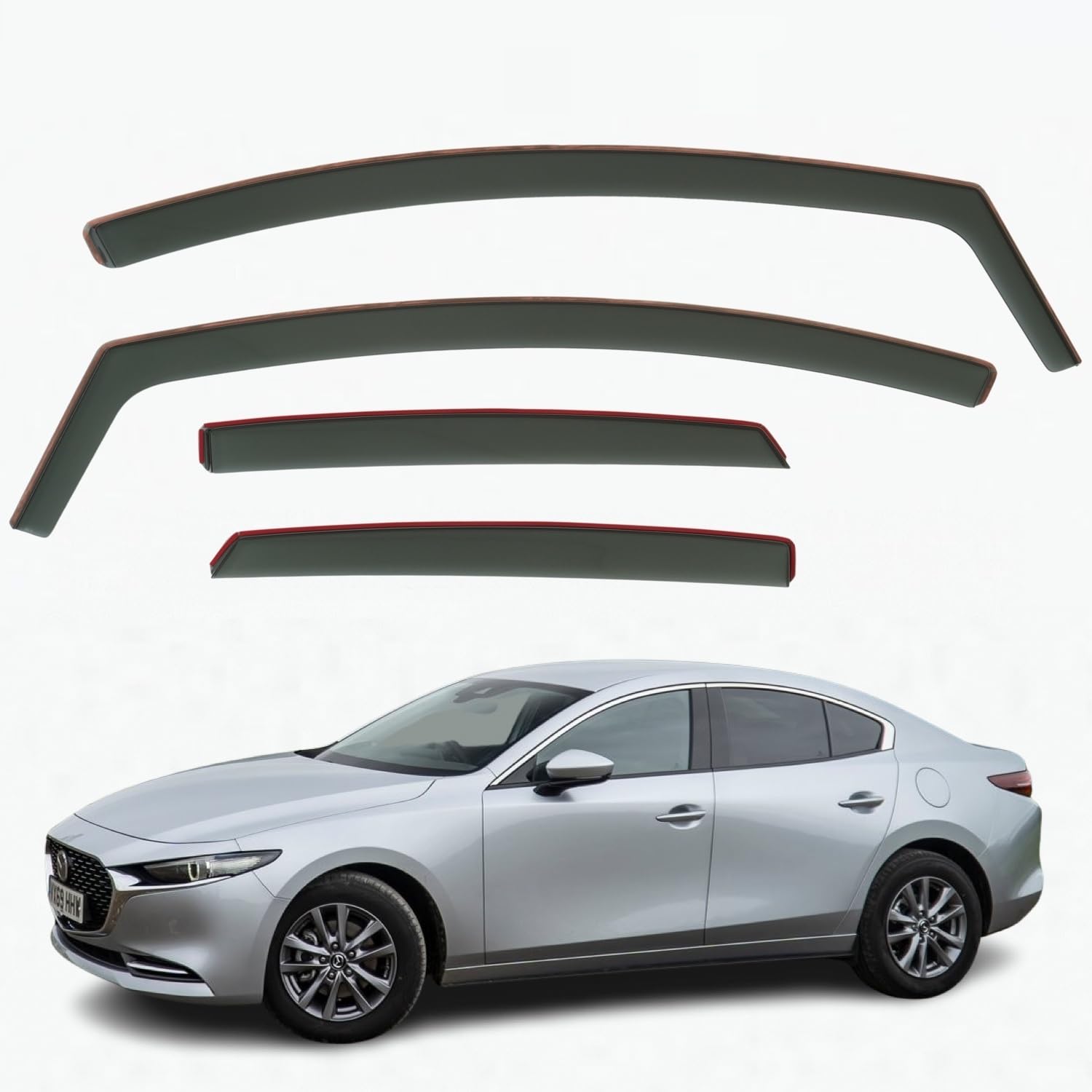 In-Channel Wind Deflectors, Mazda 3 2019–2024