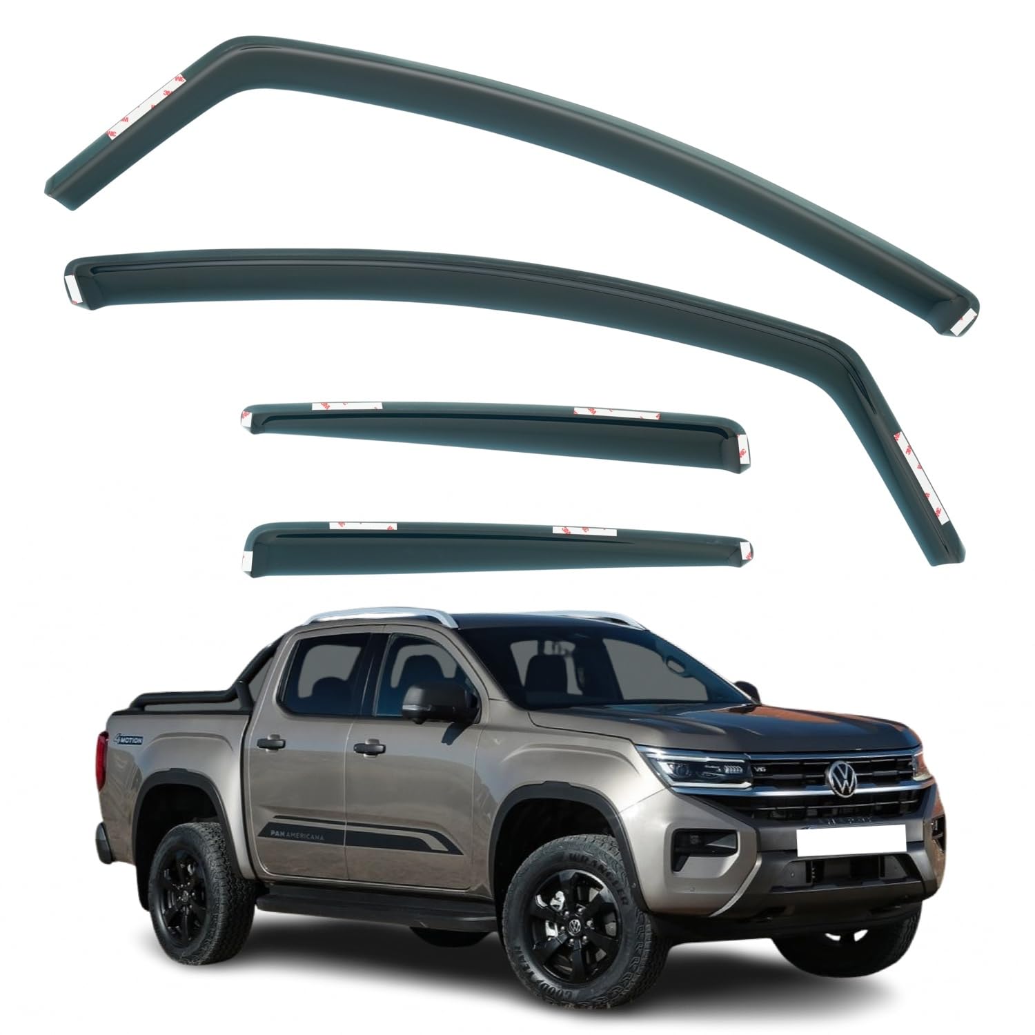 Volkswagen Amarok Wind Deflectors 2023–2026, In-Channel