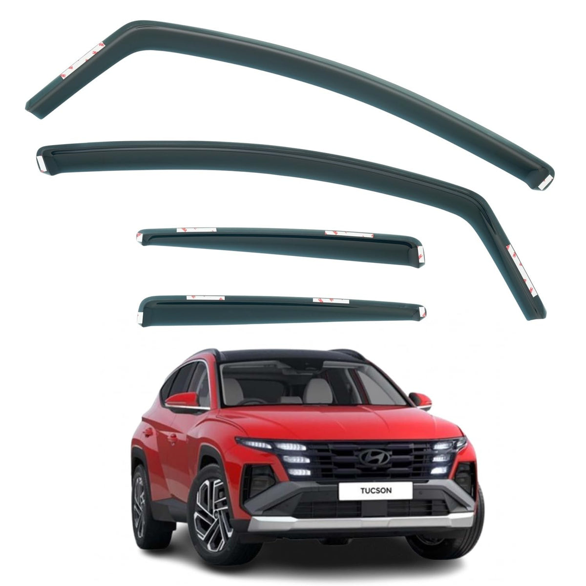 Hyundai Tucson Wind Deflectors 2021–2025, In-Channel