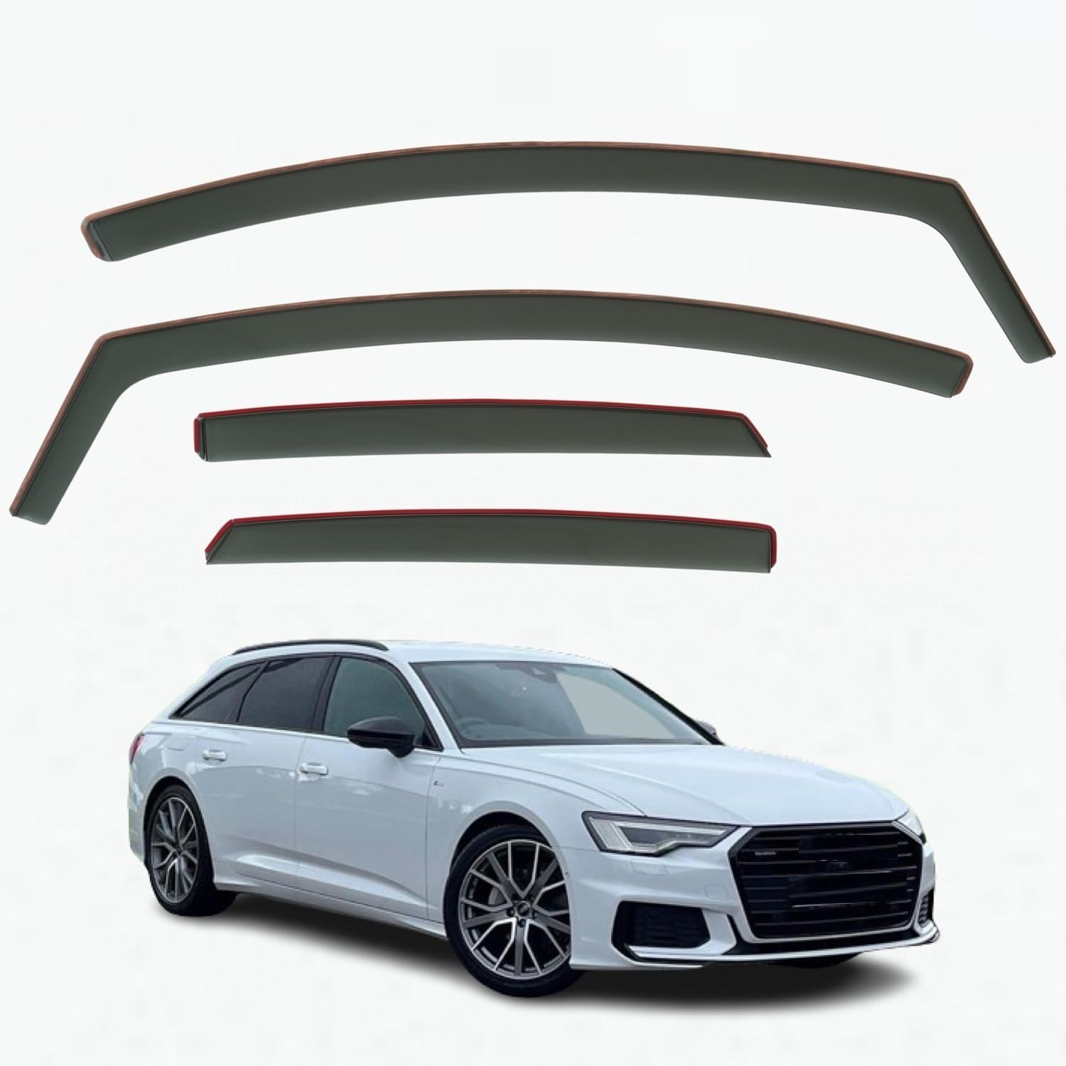 Audi A6 Wind Deflectors 2019–2025, In-Channel