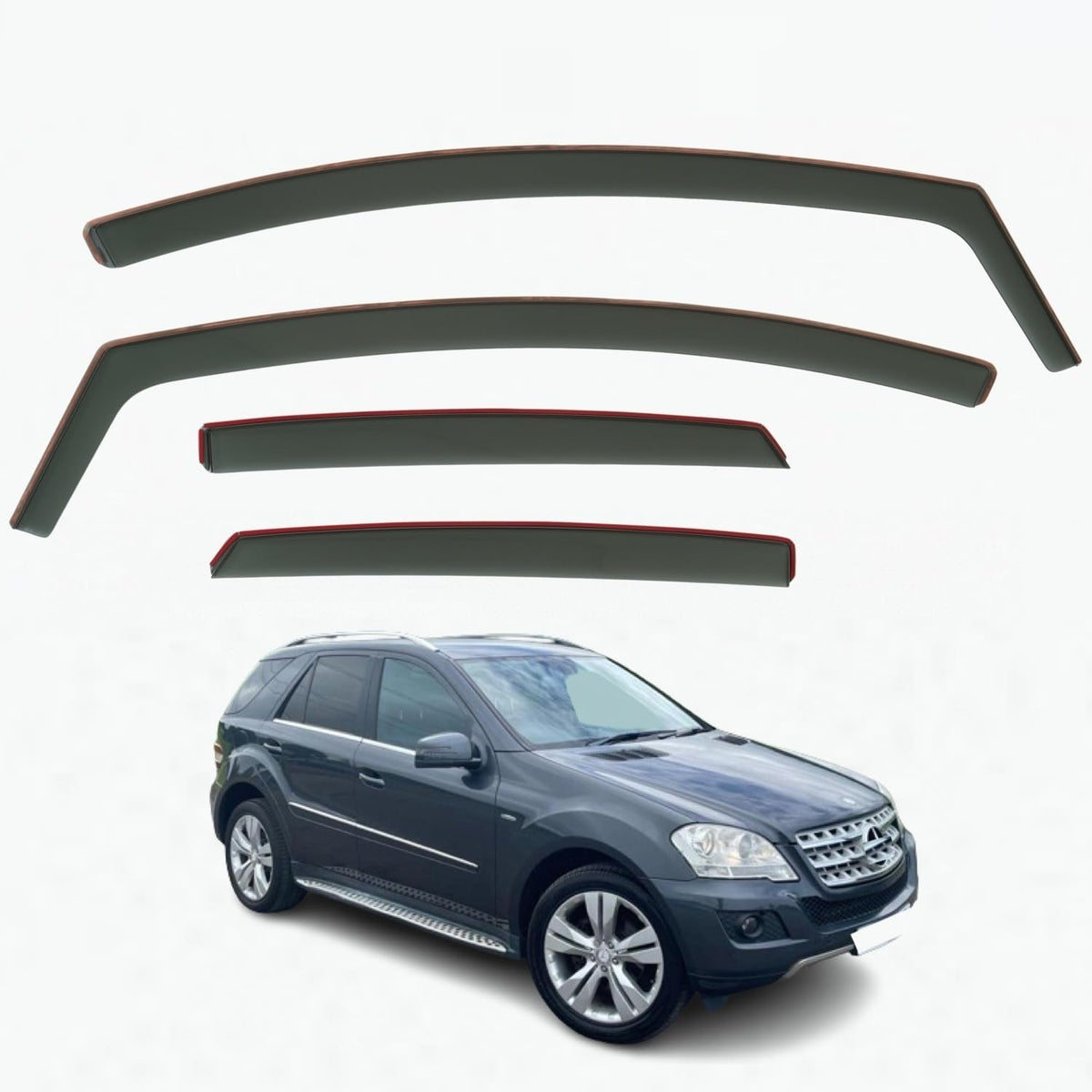Mercedes-Benz M-Class W164 Wind Deflectors 2006–2011, In-Channel