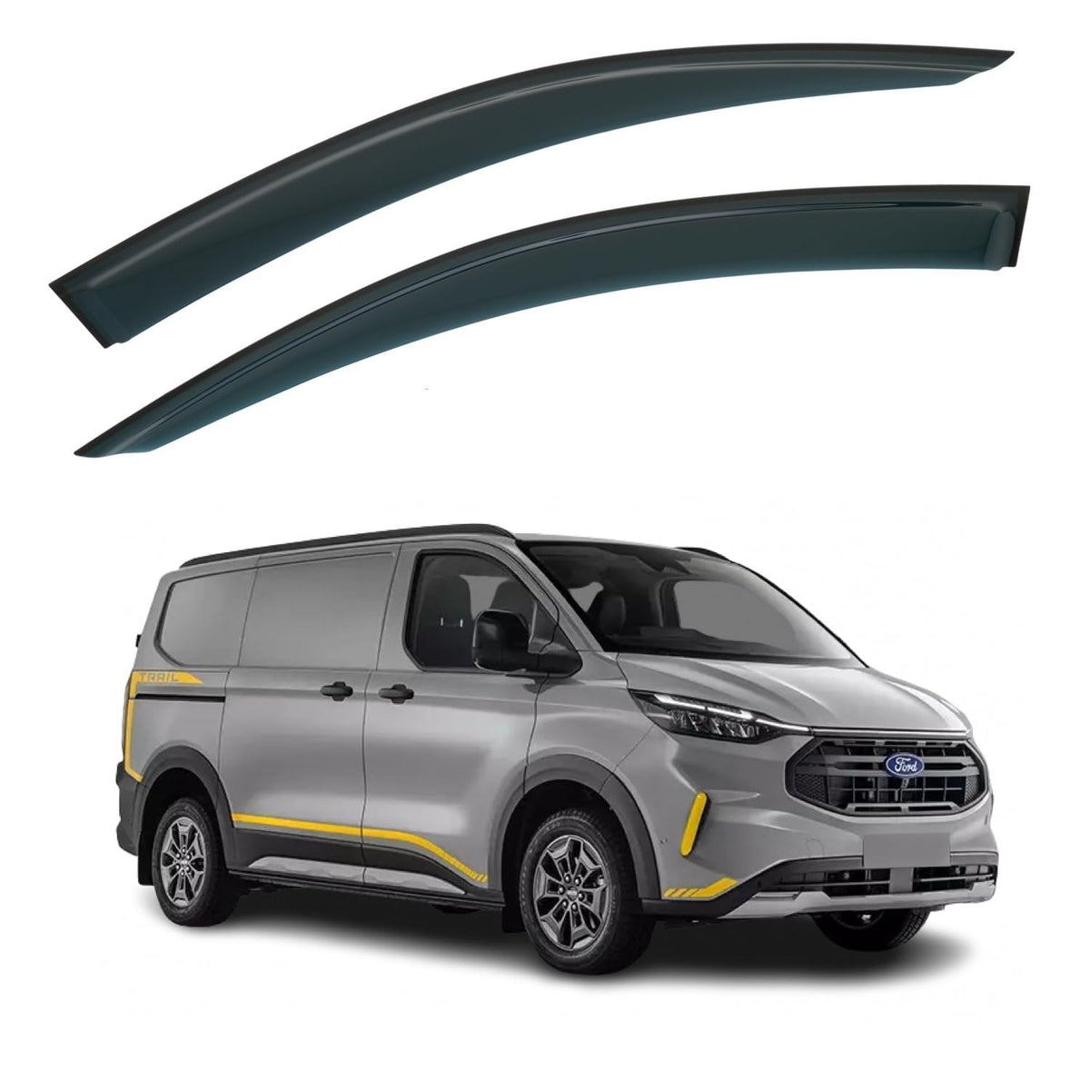 Ford Transit Custom MK2 Wind Deflectors 2024–2027, Out-Channel