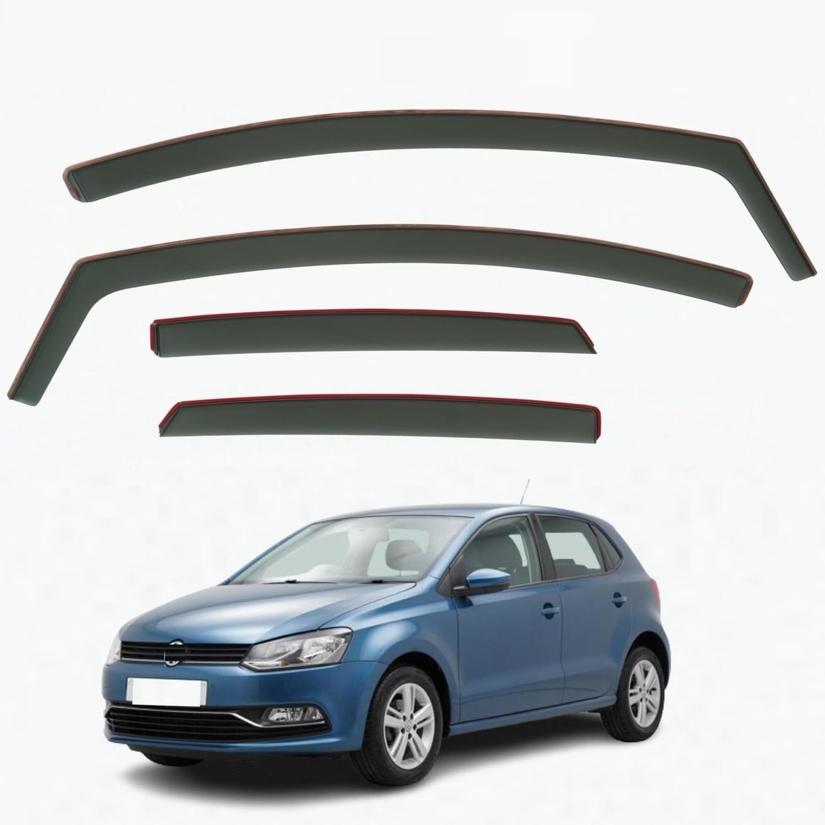 Volkswagen Polo MK5 Wind Deflectors 2010–2017, In-Channel