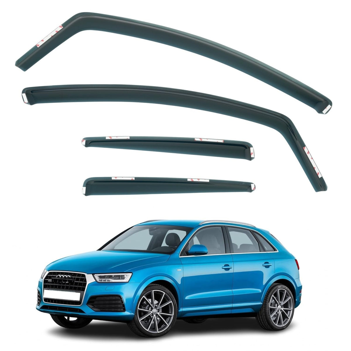 Audi Q3 Wind Deflectors 2011–2018, In-Channel