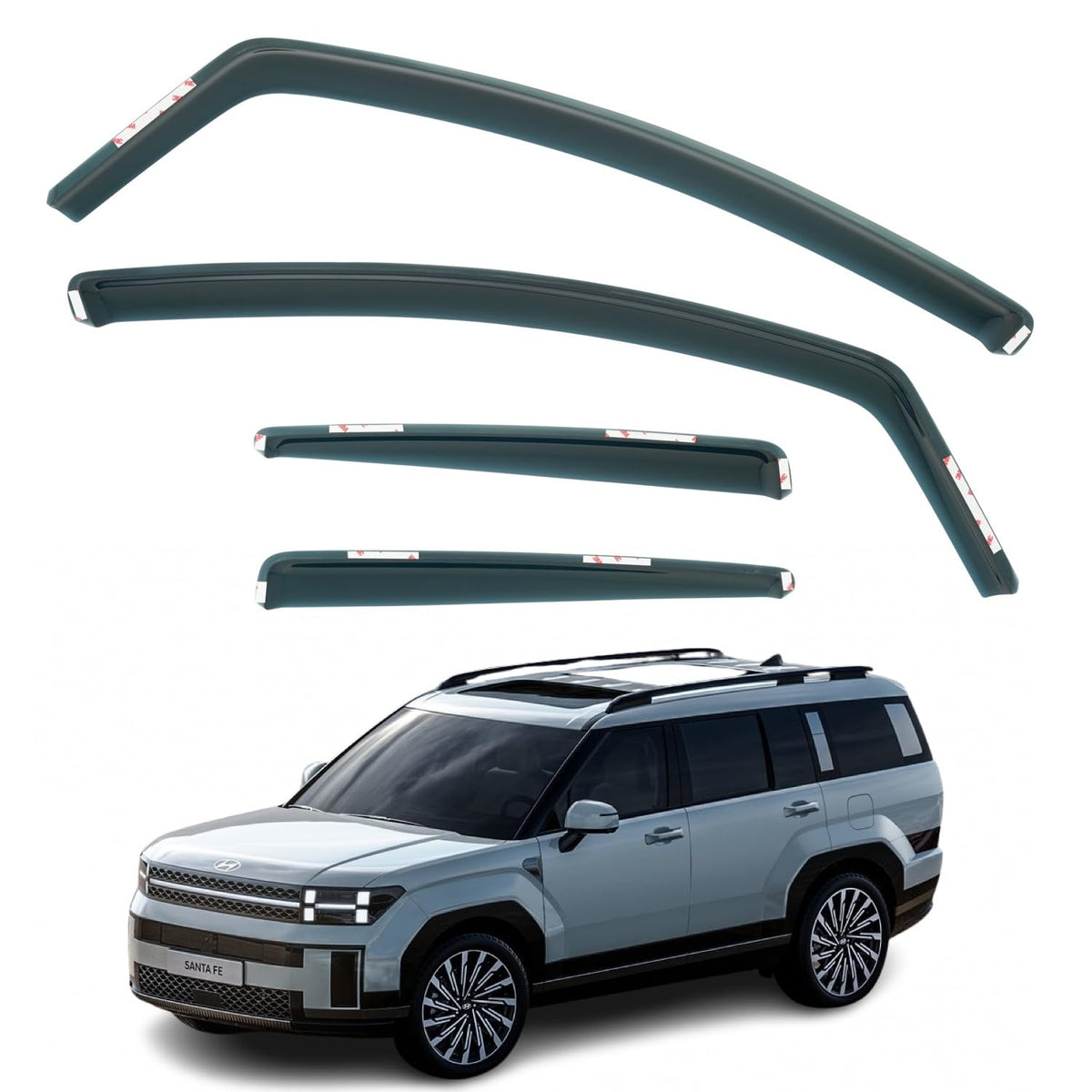 Hyundai Santa Fe Wind Deflectors 2024–2026, In-Channel