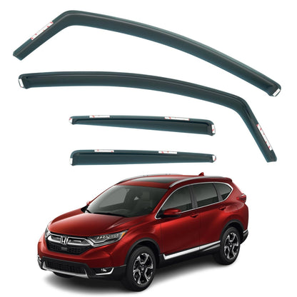 AirFlux Set Of 4 Wind Deflectors Compatible with HONDA CR-V 5-door SUV 2017 2018 2019 2020 2021 2022 2023 Models.