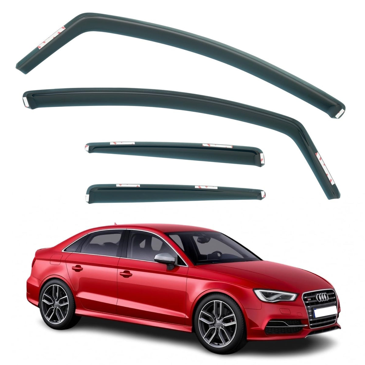 Audi A3 Wind Deflectors 2013–2020, In-Channel
