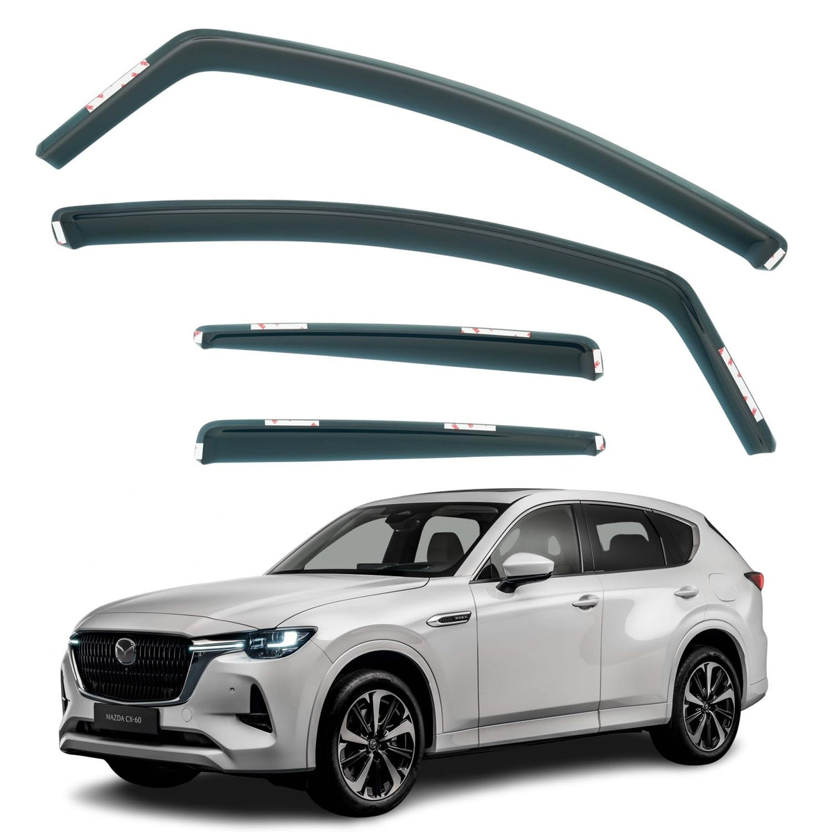 Mazda CX-60 Wind Deflectors 2022–2027, In-Channel