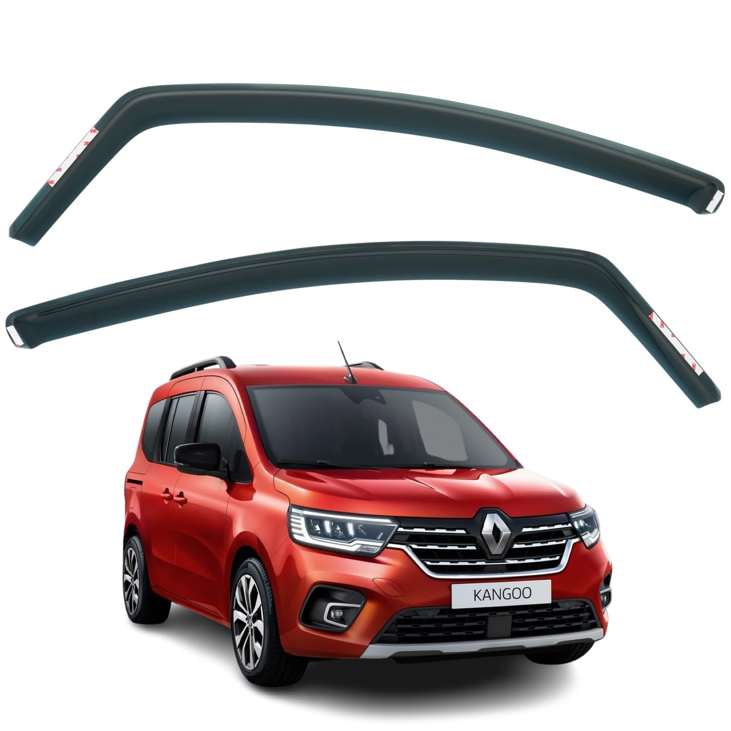 Renault Kangoo MK3 Wind Deflectors 2022–2026, In-Channel
