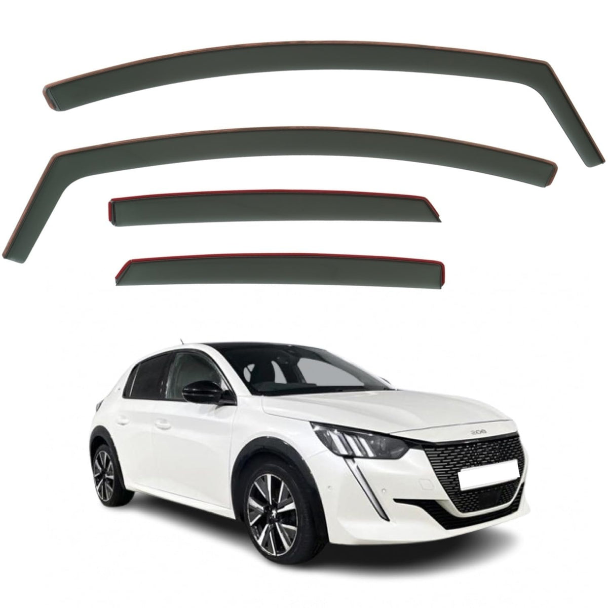 Peugeot 208 MK2 Wind Deflectors 2020–2026, In-Channel