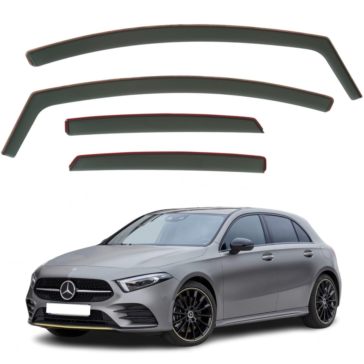 Mercedes-Benz A-Class W177 Wind Deflectors 2019–2025, In-Channel