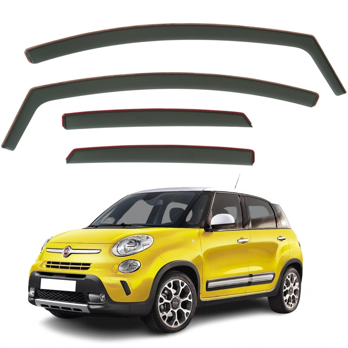 Fiat 500L Wind Deflectors 2013–2021, In-Channel