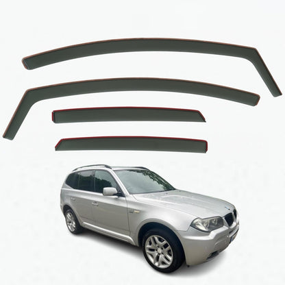 Set Of 4 Wind Deflectors Compatible with BMW X3 Series E83 5-door SUV 2003 2004 2005 2006 2007 2008 2009 Models.
