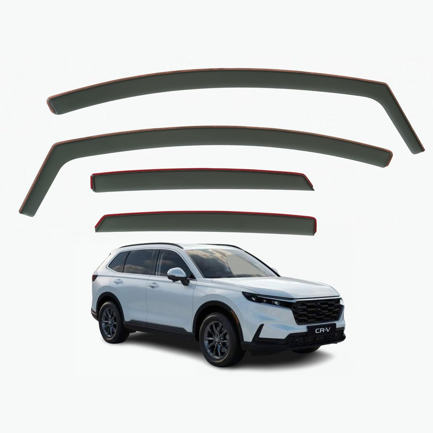Set Of 4 Wind Deflectors Compatible with HONDA CR-V 5-door SUV 2023 2024 2025 2026 Models.