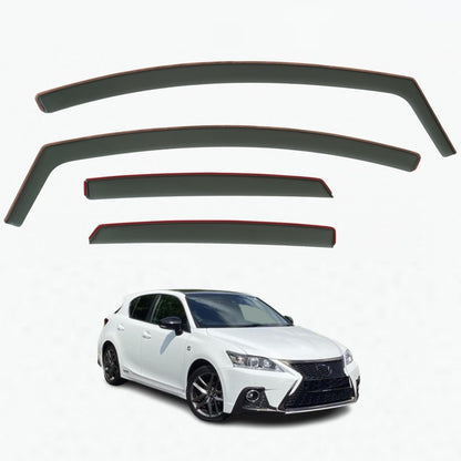 Set Of 4 Wind Deflectors Compatible with LEXUS CT 200h 5-door Hatchback 2011 2012 2013 2014 2015 2016 2017 2018 2019 2020 2021 Models.