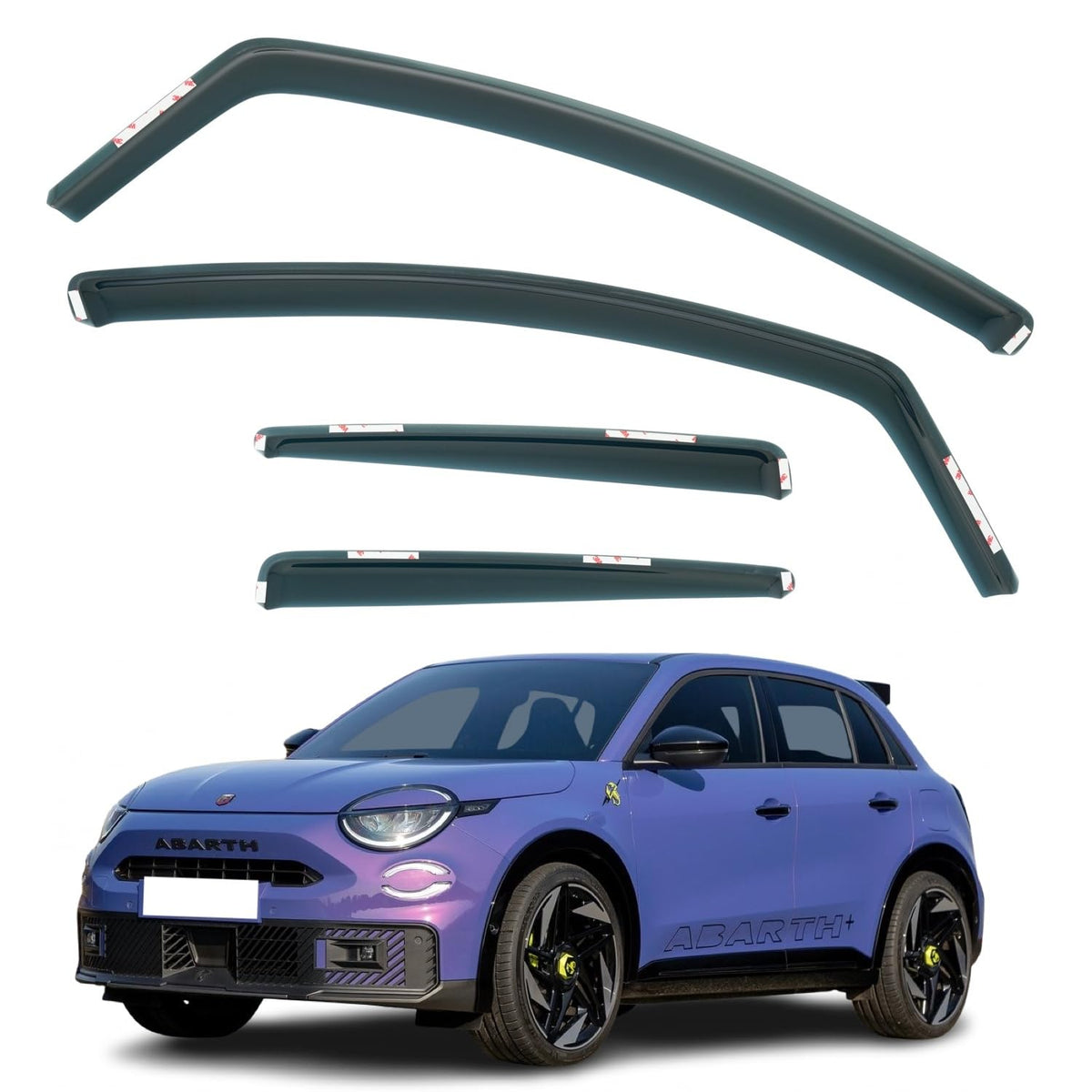 Fiat 600 Wind Deflectors 2024–2026, In-Channel