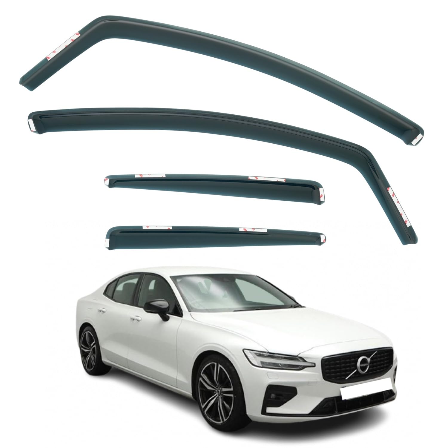 Volvo S60 Wind Deflectors 2019–2024, In-Channel