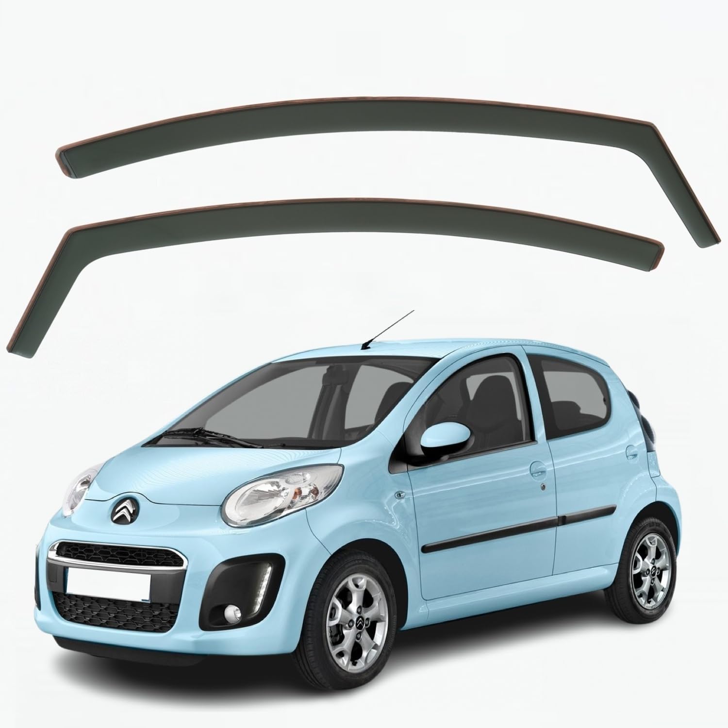 Citroën C1 mk1 Wind Deflectors 2005–2013, In-Channel