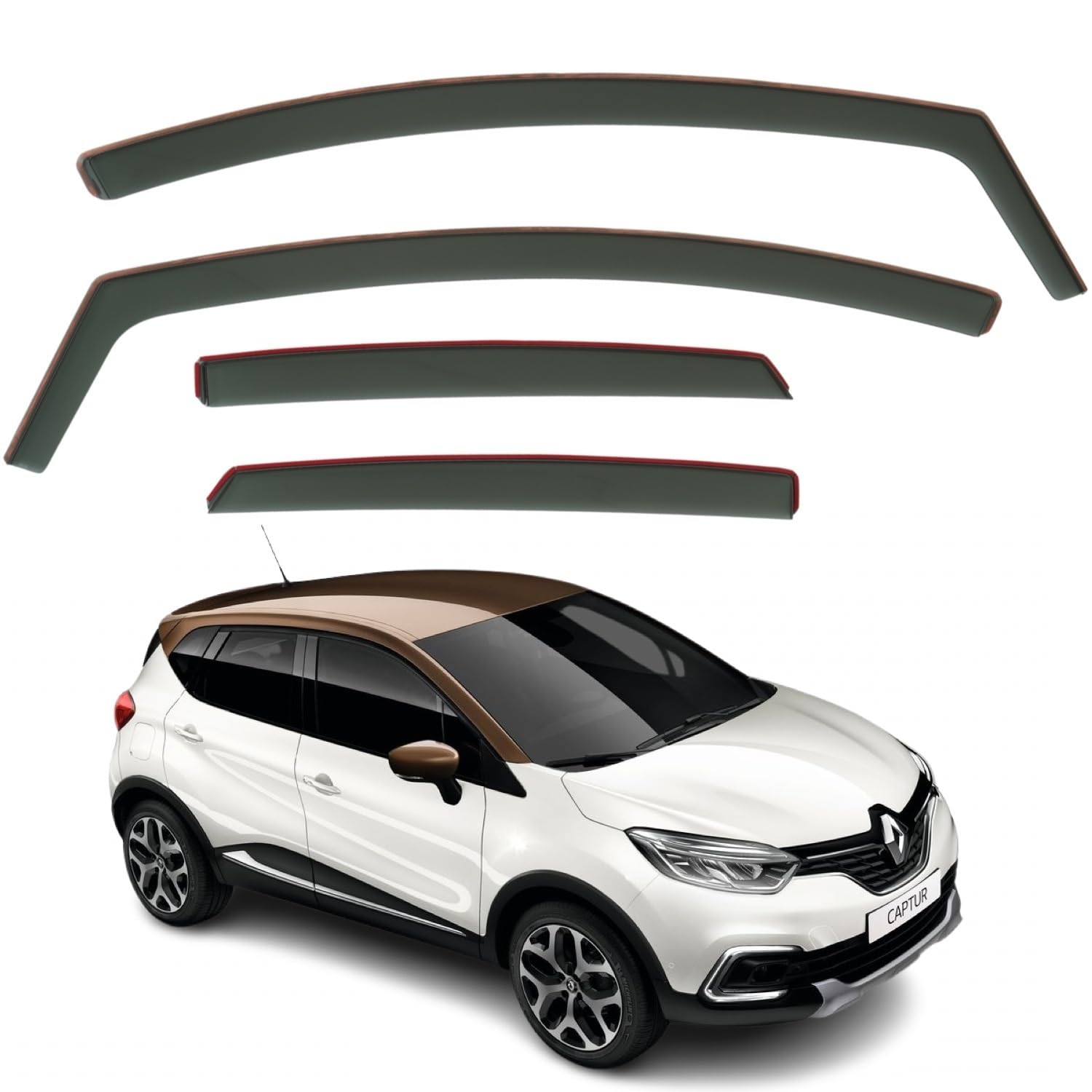 Renault Captur mk1 Wind Deflectors 2013–2019, In-Channel