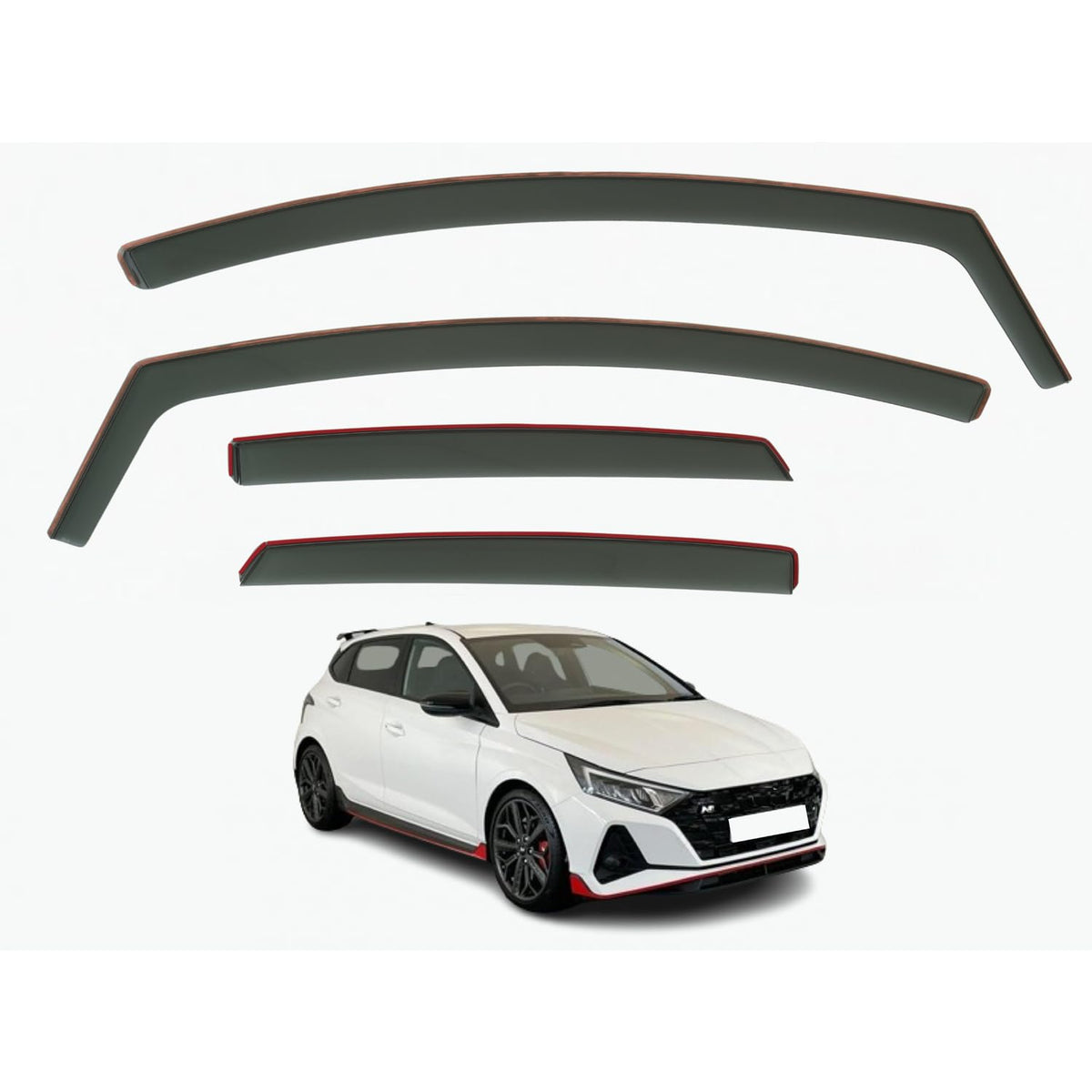 Hyundai i20 Wind Deflectors 2021–2025, In-Channel