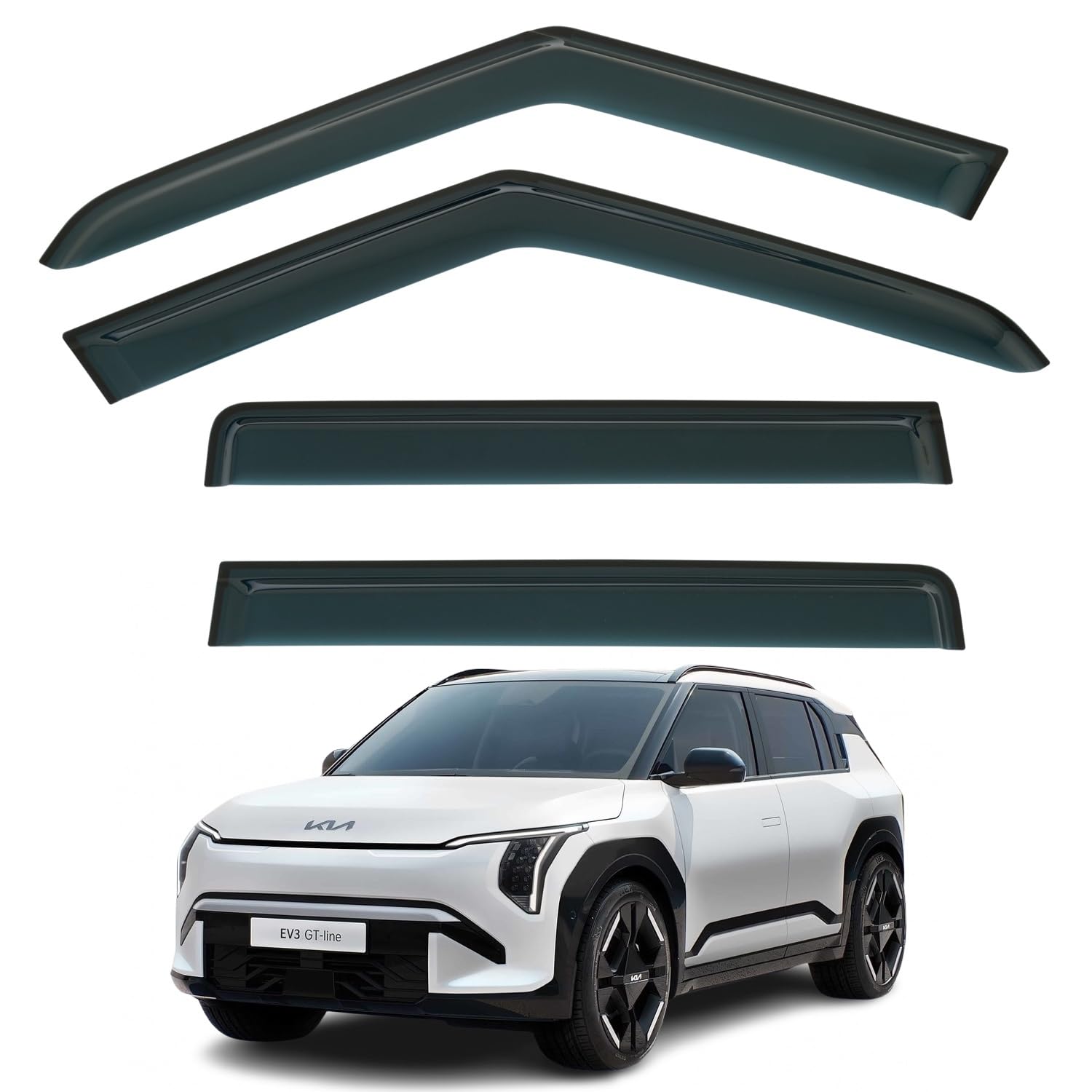 Kia EV3 Wind Deflectors 2024–2027, Out-Channel