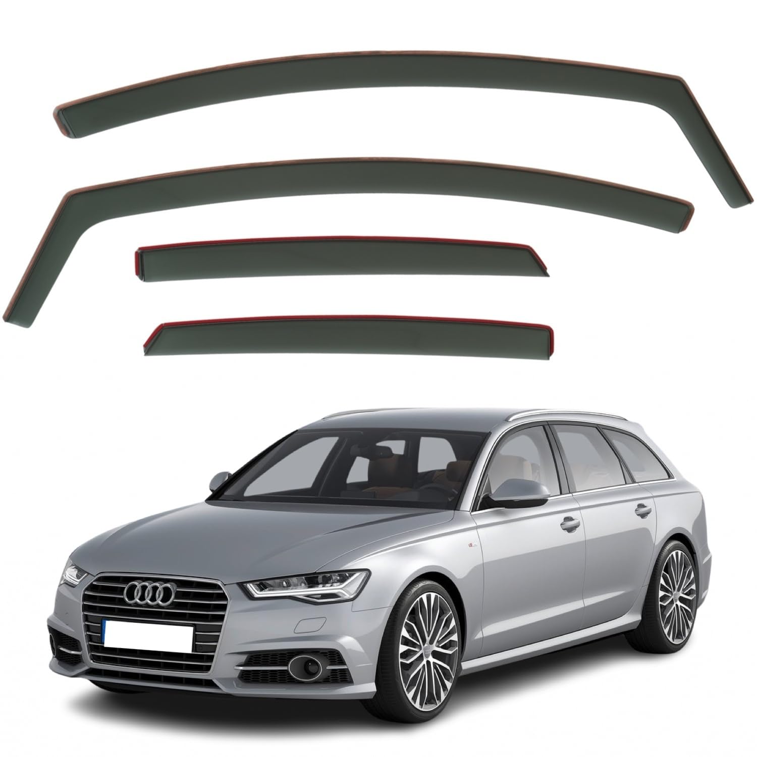 Audi A6 Wind Deflectors 2012–2018, In-Channel