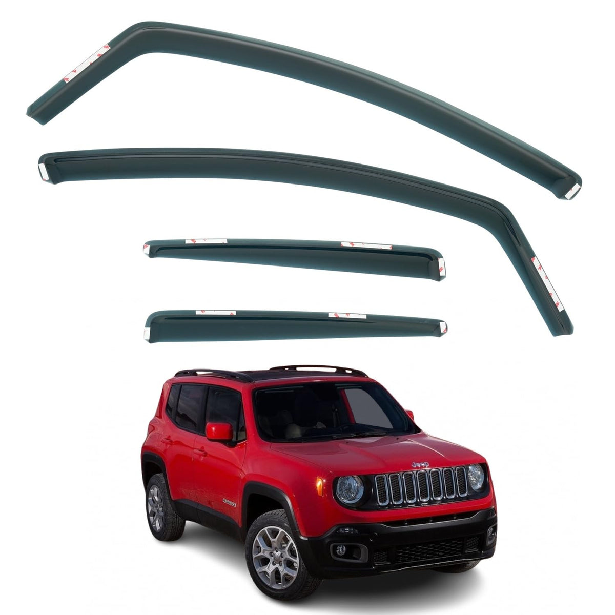 Jeep Renegade Wind Deflectors 2015–2024, In-Channel