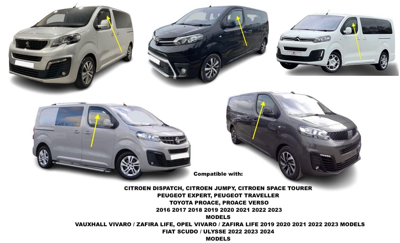 Citroën Dispatch Wind Deflectors 2016–2025, In-Channel