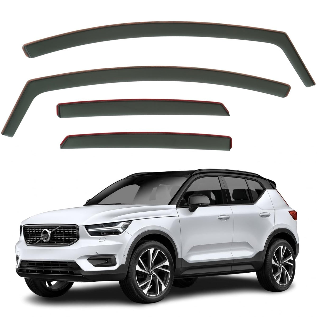 Volvo XC40 Wind Deflectors 2018–2024, In-Channel