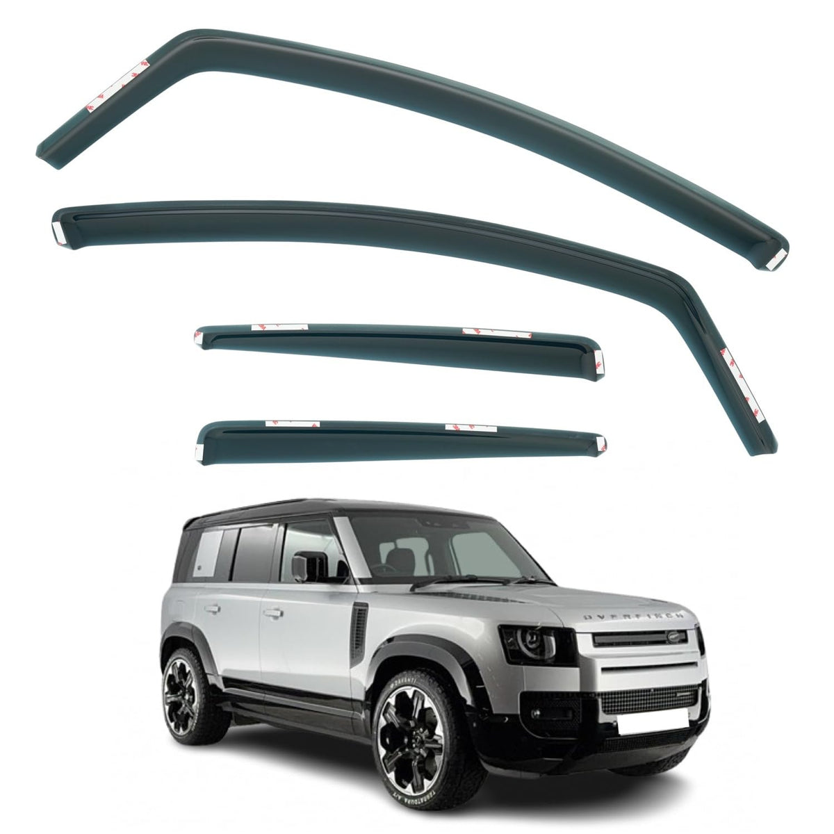 Land Rover Defender 110 L663 Wind Deflectors 2019–2026, In-Channel