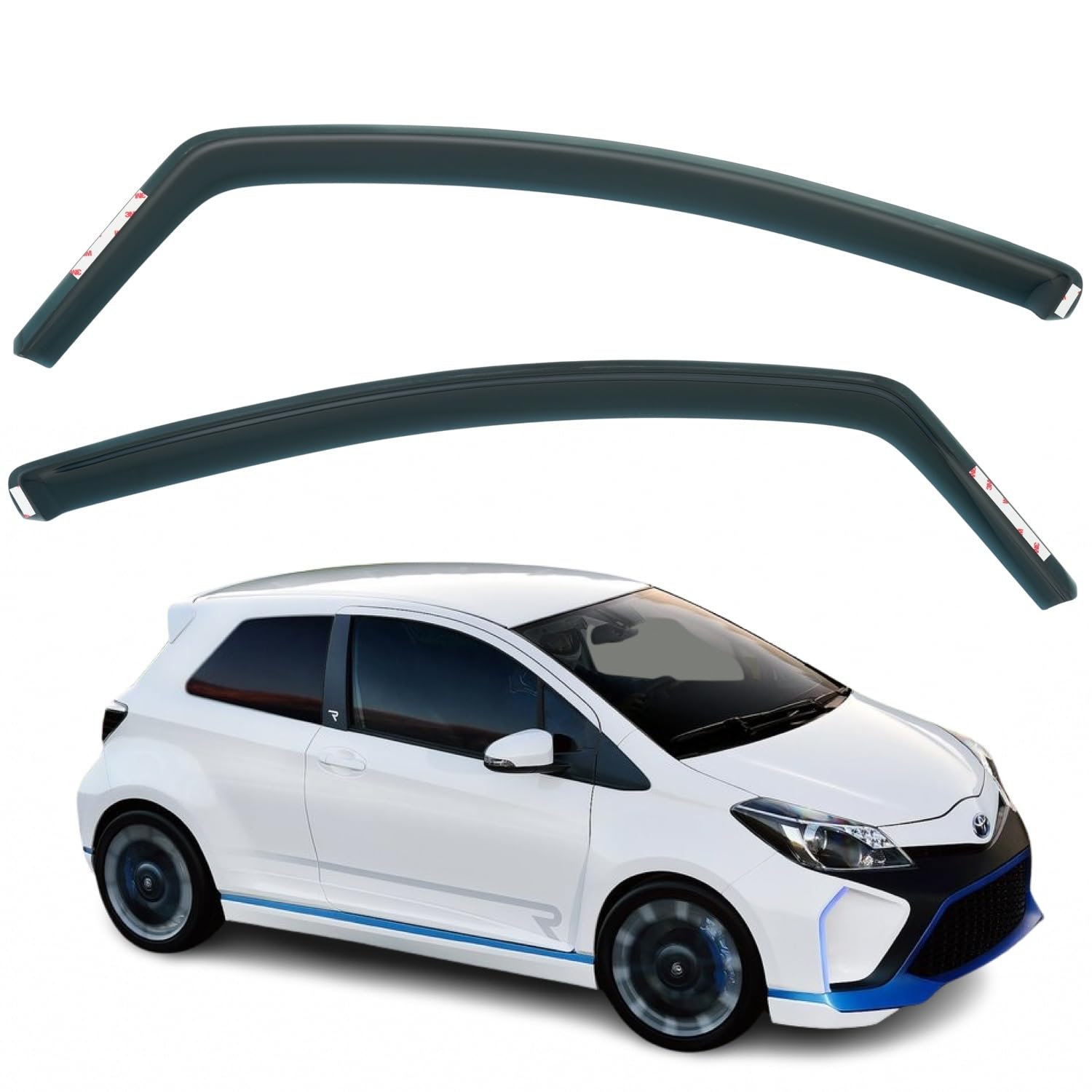 Toyota Yaris Wind Deflectors 2012–2019, In-Channel