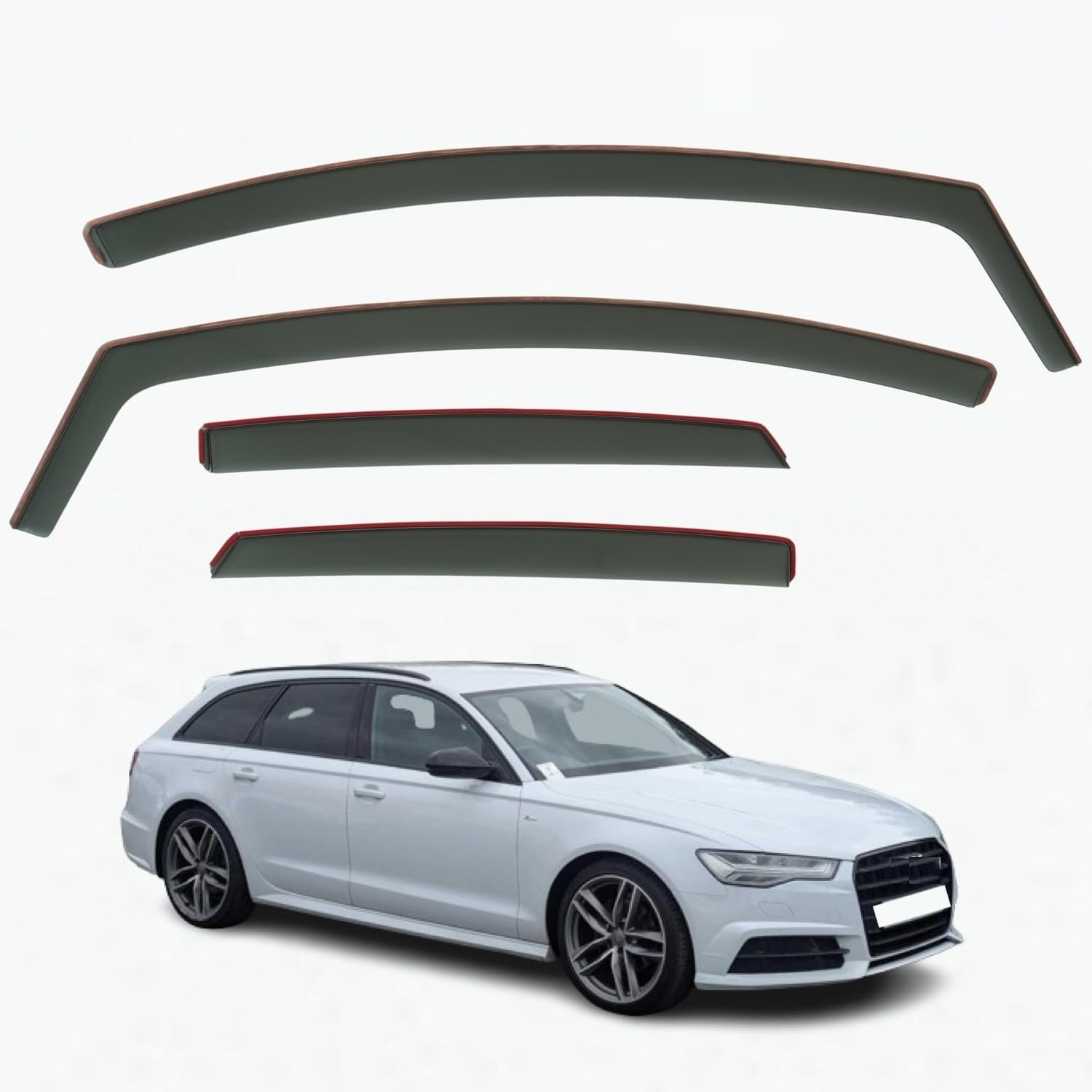 Audi A6 Wind Deflectors 2012–2018, In-Channel