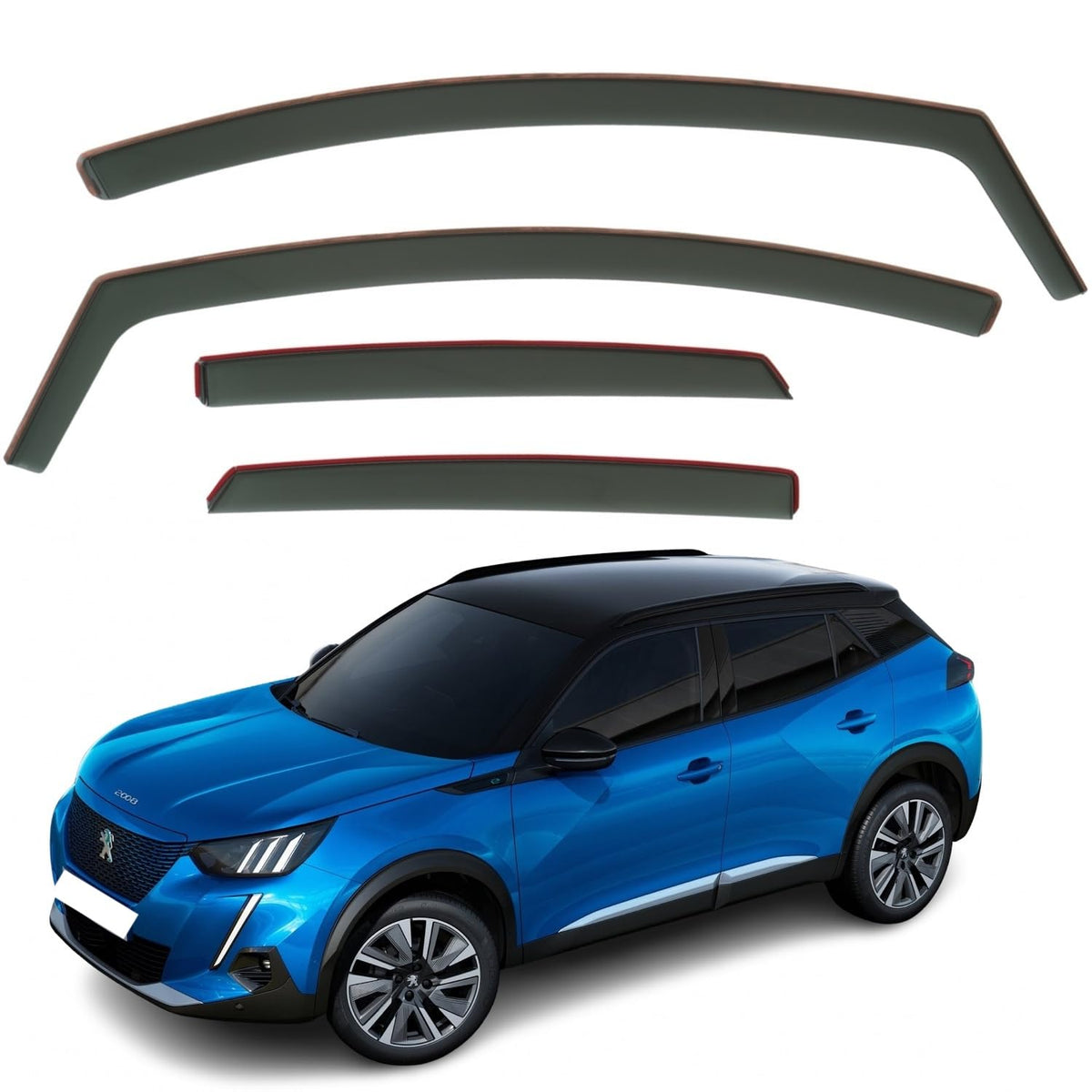 Peugeot 2008 MK2 Wind Deflectors 2020–2026, In-Channel