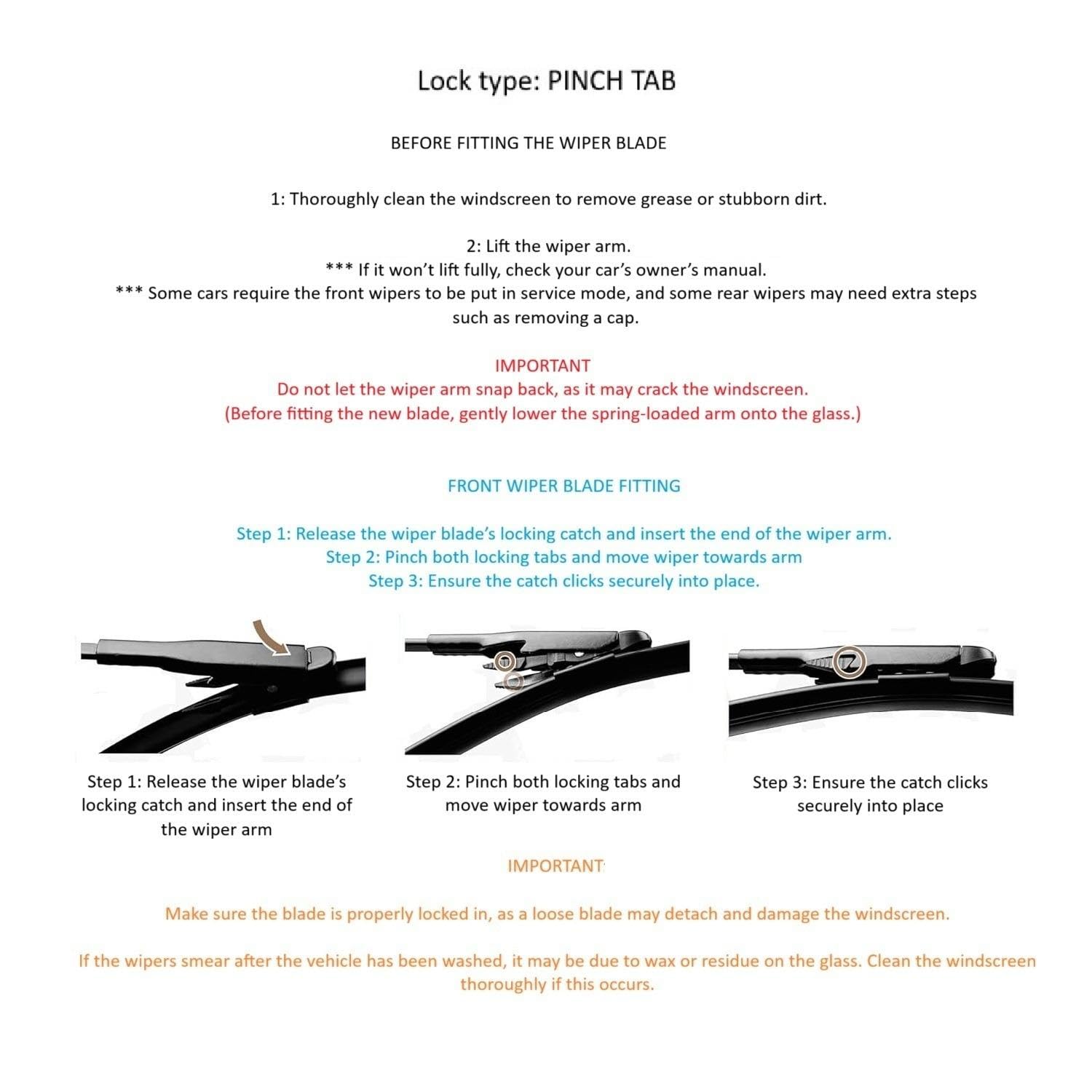BMW 6 Series E63 E64 Wiper Blades 2004–2010