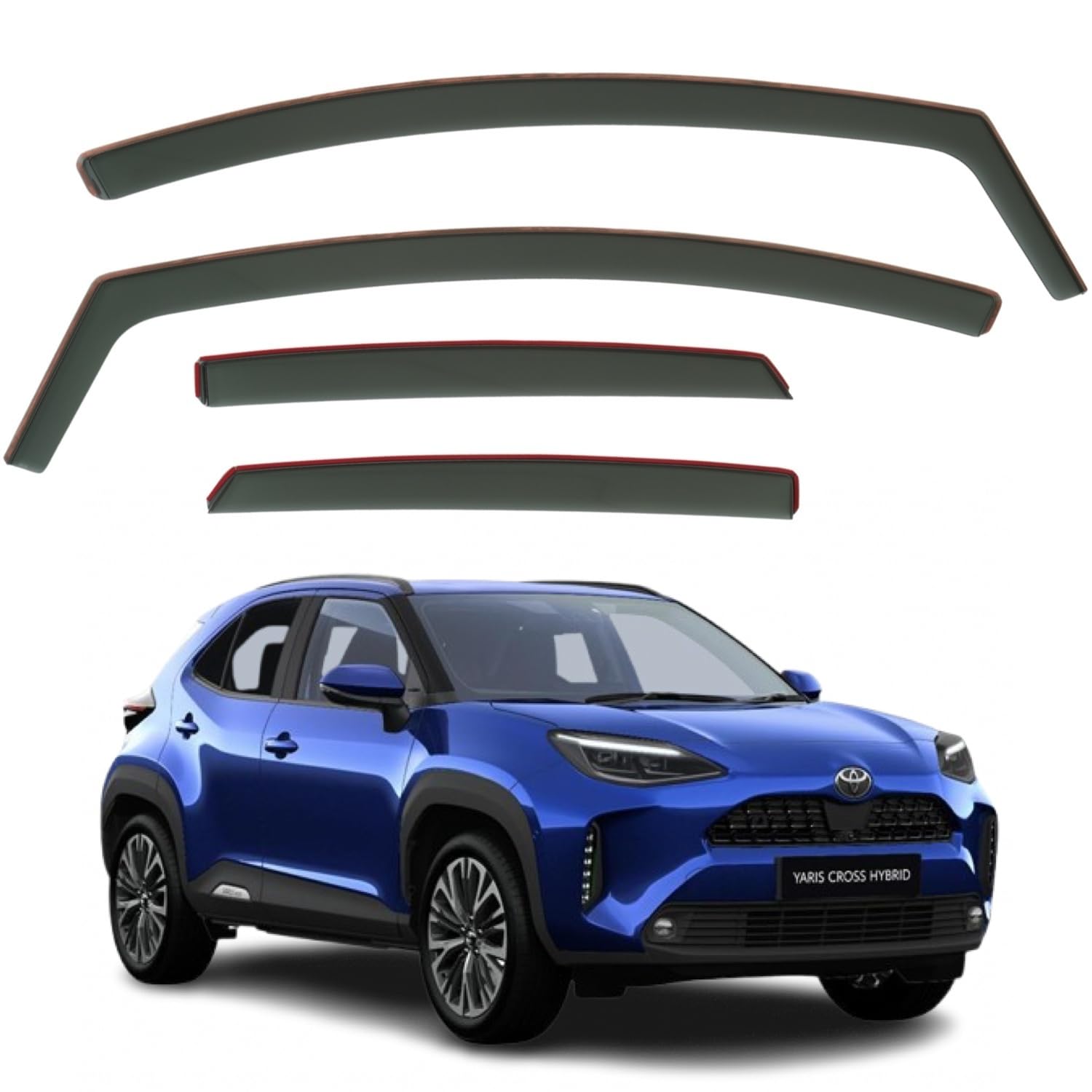 Toyota Yaris Cross Wind Deflectors 2021–2026, In-Channel