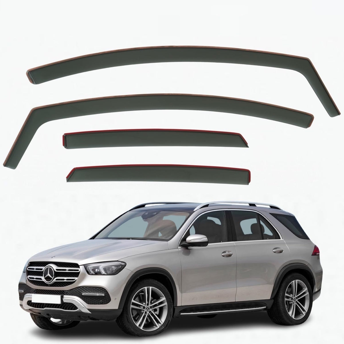 Mercedes-Benz GLE-Class W167 Wind Deflectors 2019–2026, In-Channel