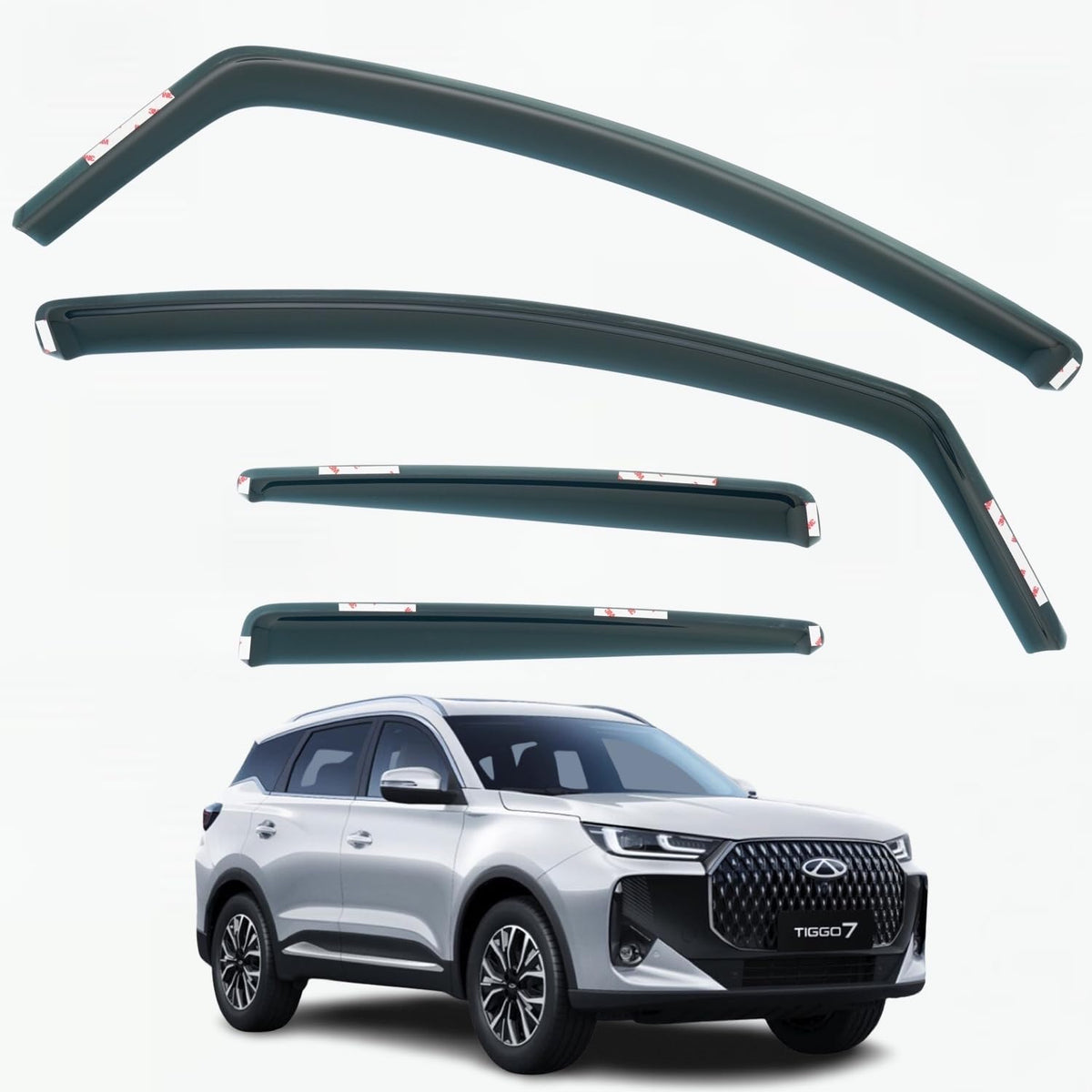 Chery Tiggo 7 Wind Deflectors 2025–2026, In-Channel