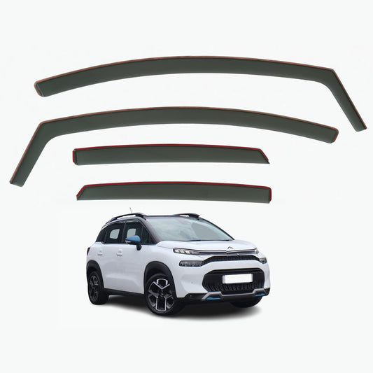 AirFlux Set Of 4 Wind Deflectors Compatible with CITROEN C3 AIRCROSS 2017 2018 2019 2020 2021 2022 2023 2024 Models