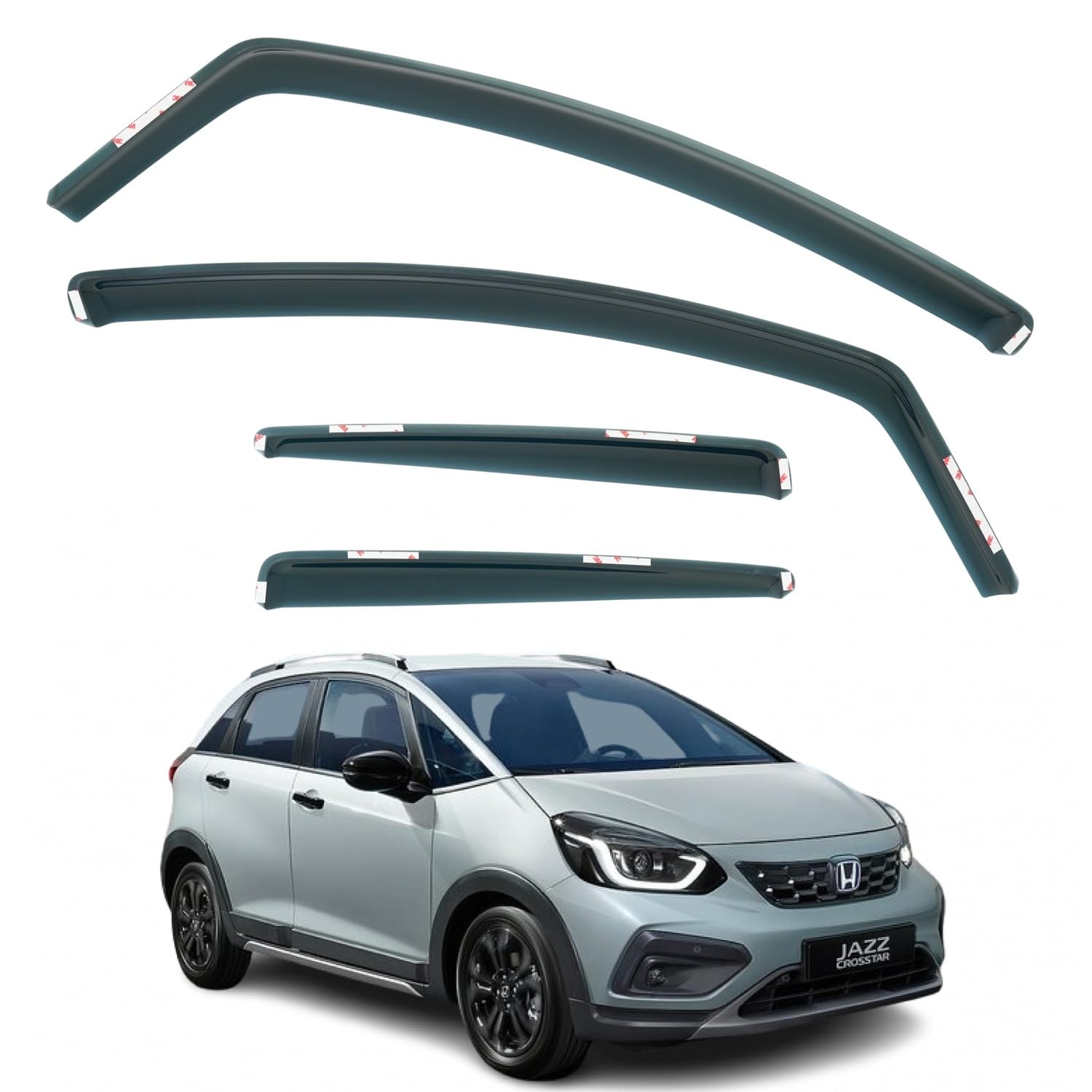 Honda Jazz Wind Deflectors 2021–2026, In-Channel