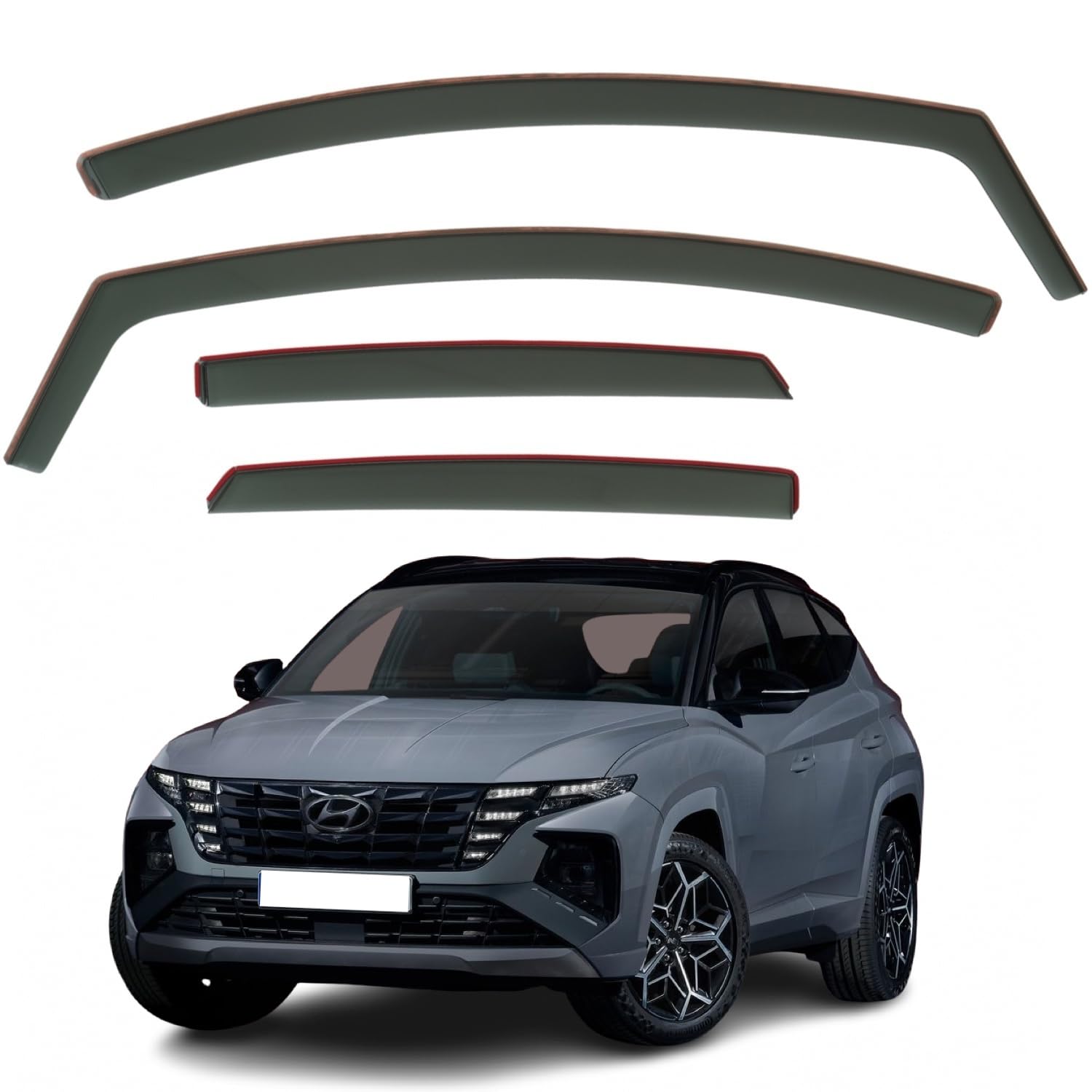 Hyundai Tucson Wind Deflectors 2021–2025, In-Channel