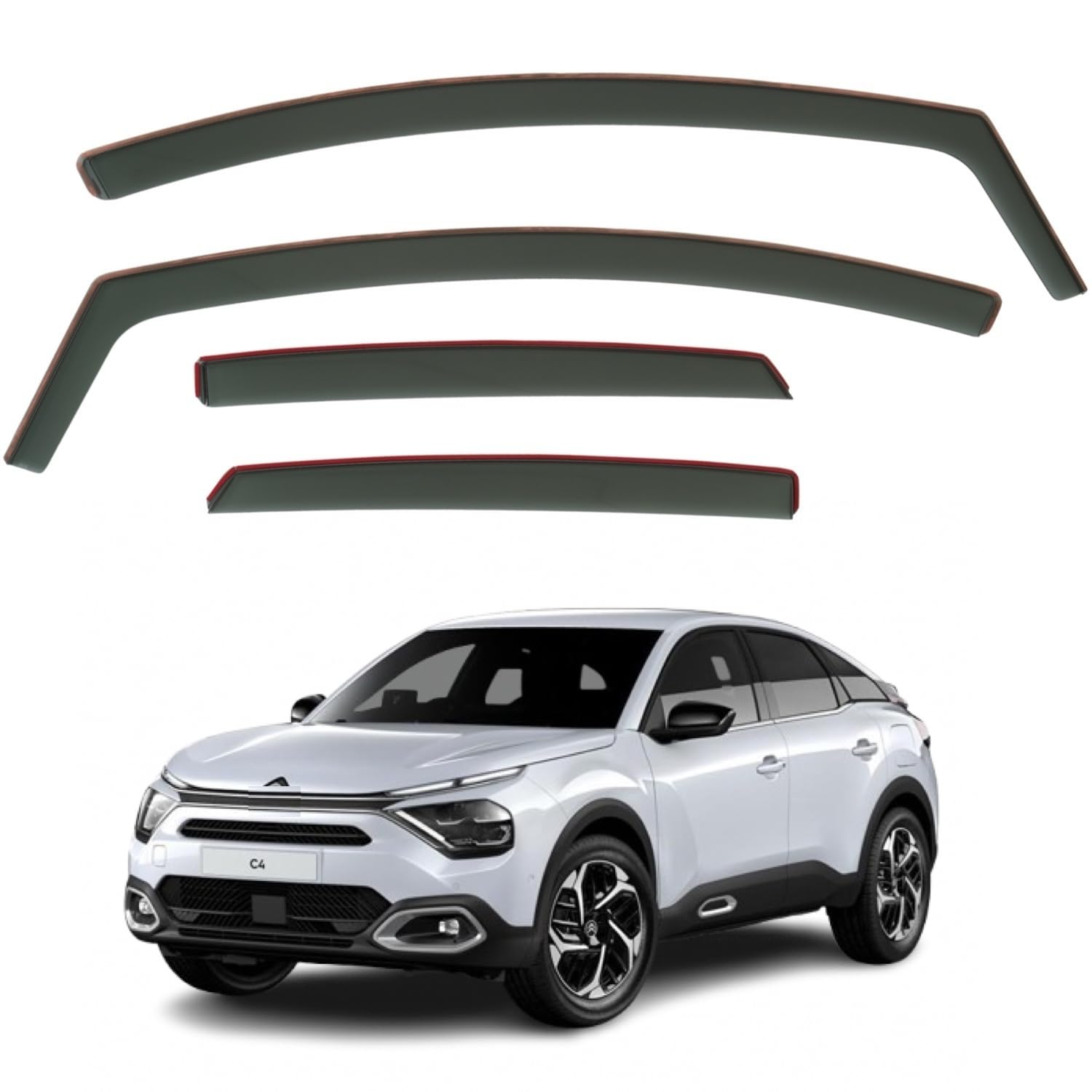 Citroën C4 Wind Deflectors 2021–2025, In-Channel