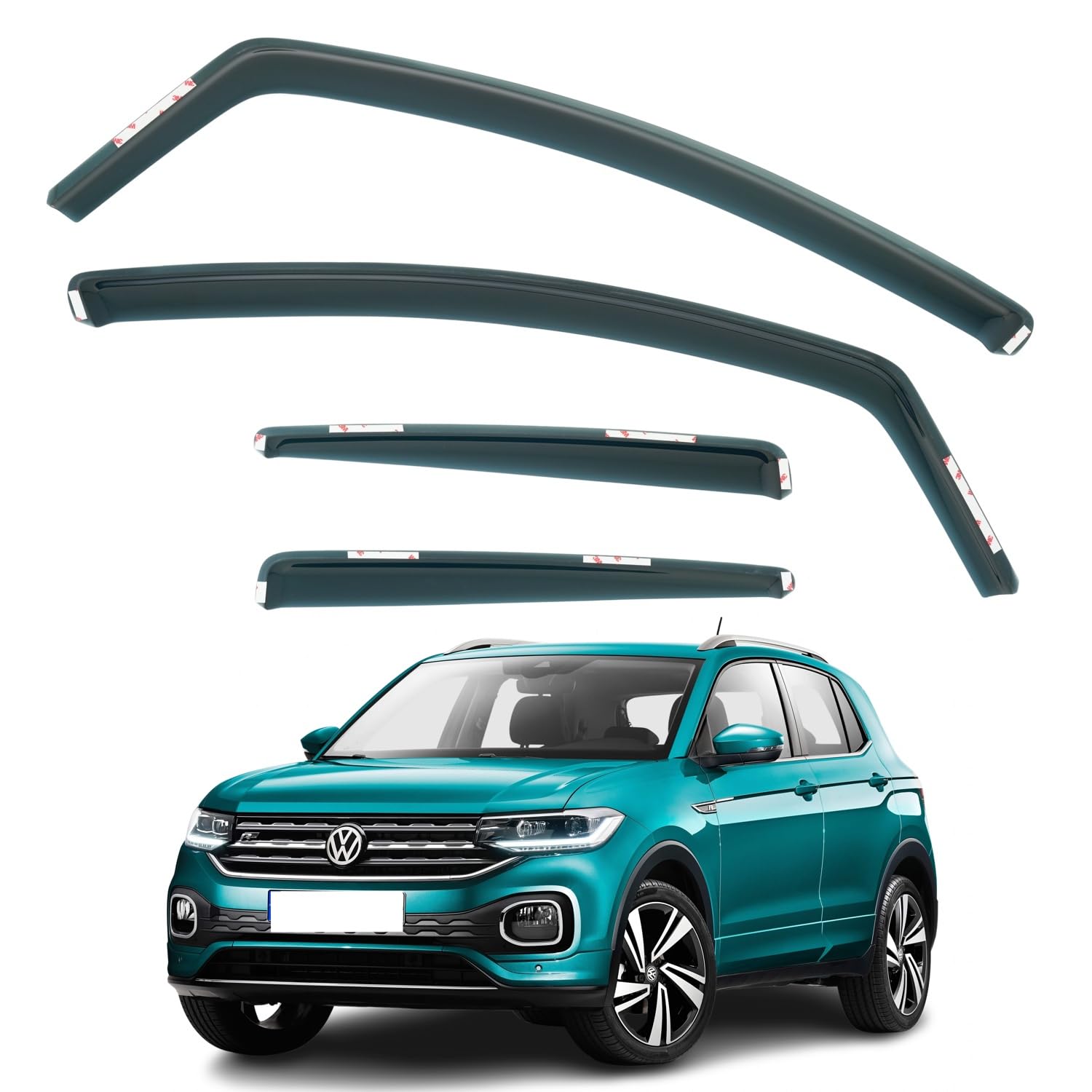 Volkswagen T-Cross Wind Deflectors 2019–2025, In-Channel