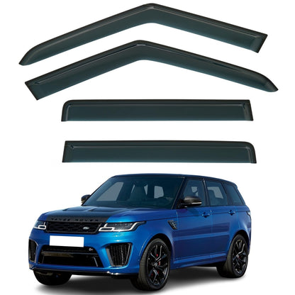 Set Of 4 STICK-ON Wind Deflectors Compatible with RANGE ROVER SPORT 2013 2014 2015 2016 2017 2018 2019 2020 2021 2022 Models.