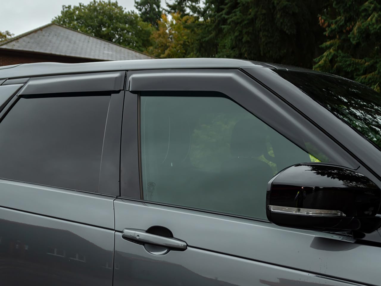 Set Of 4 STICK-ON Wind Deflectors Compatible with RANGE ROVER SPORT 2013 2014 2015 2016 2017 2018 2019 2020 2021 2022 Models.