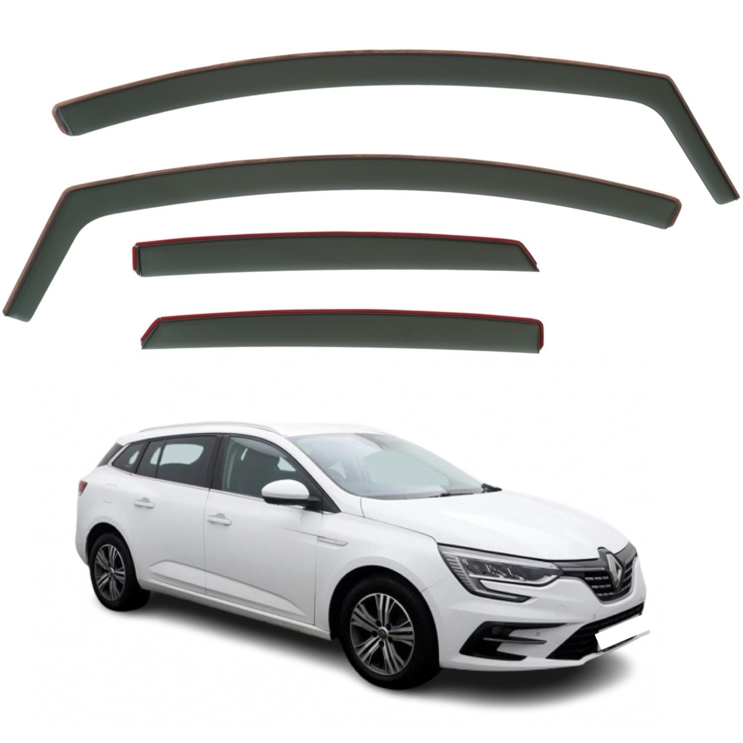 Renault Megane MK4 Wind Deflectors 2017–2022, In-Channel