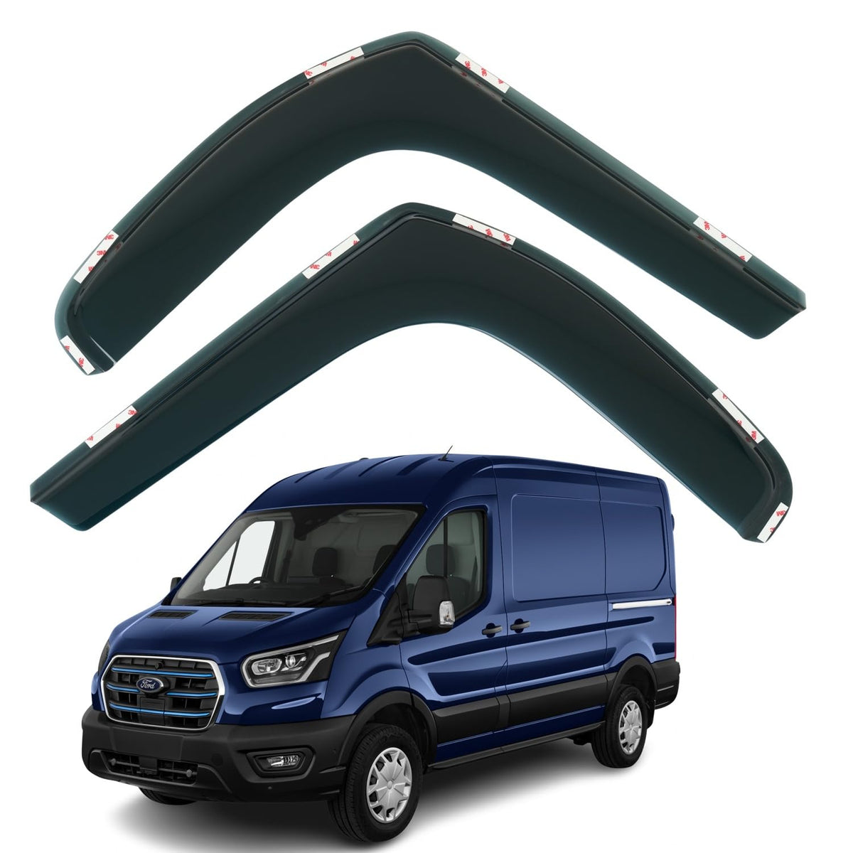Ford Tourneo MK8 Wind Deflectors 2014–2024, In-Channel