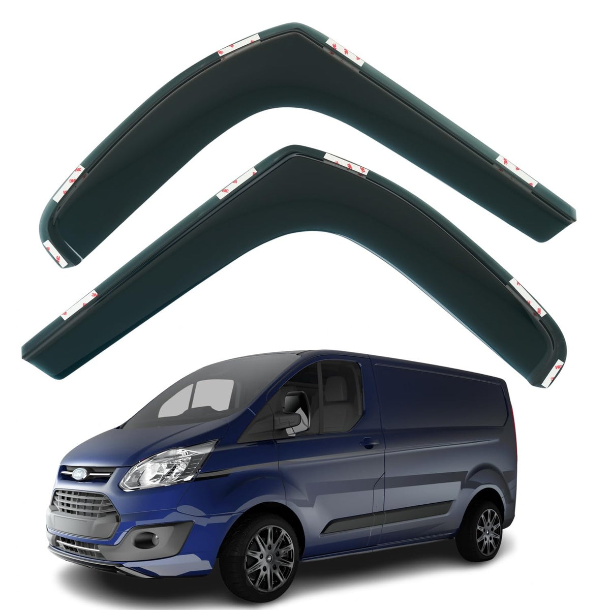 Ford Tourneo Custom Wind Deflectors 2012–2023, In-Channel