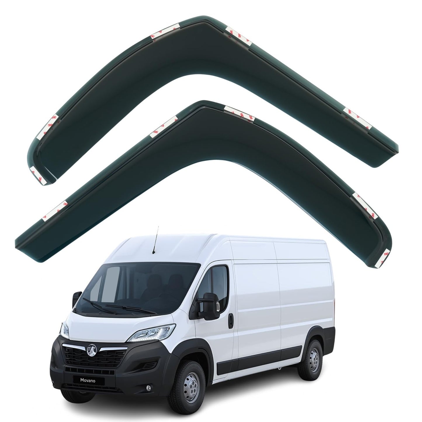 2 pcs Wind Deflectors For VAUXHALL MOVANO 2022 2023 2024 2025 Models. Movano C Rain Guards, Movano C Window Visors.